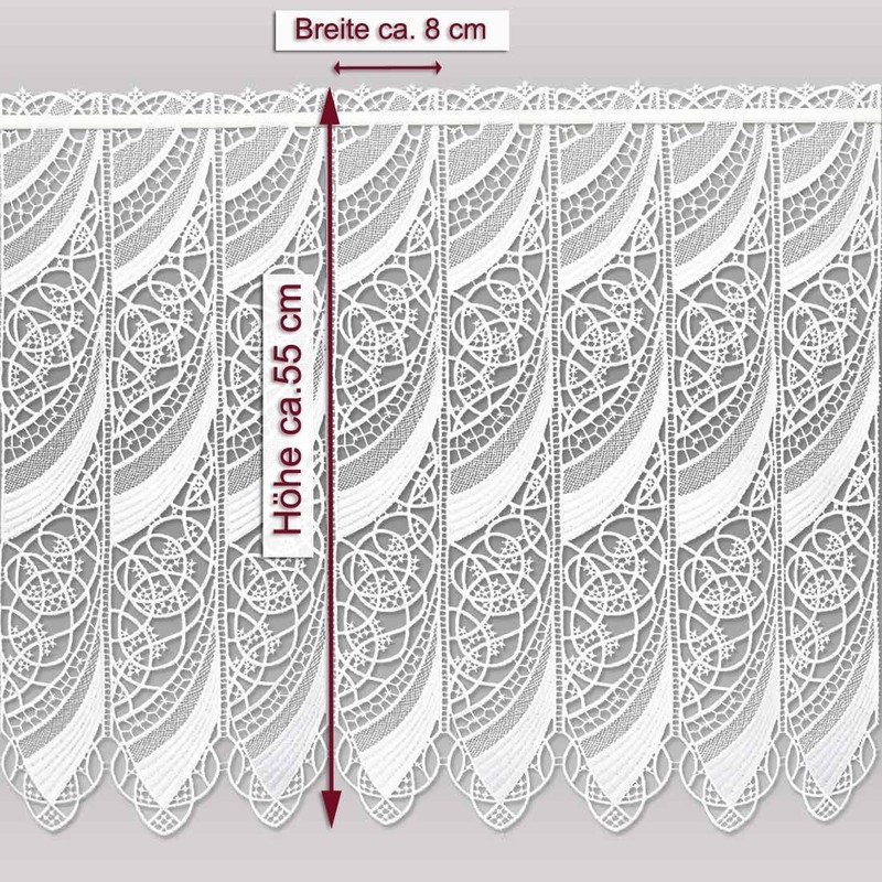 atelier alles-Spitze Elegant Malu Net Curtain Made of White Air