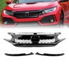 CABOHON Front Bumper Upper Grille For 2016-2018 Honda Civic Glossy