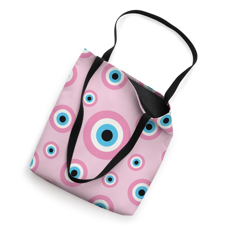 Hot Pink Aesthetic Evil Eye Decor Preppy Tote Bag