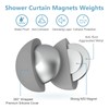 VANZAVANZU 5 Pairs Shower Curtain Weights, Silicone Wrapped Magnets, Heavy