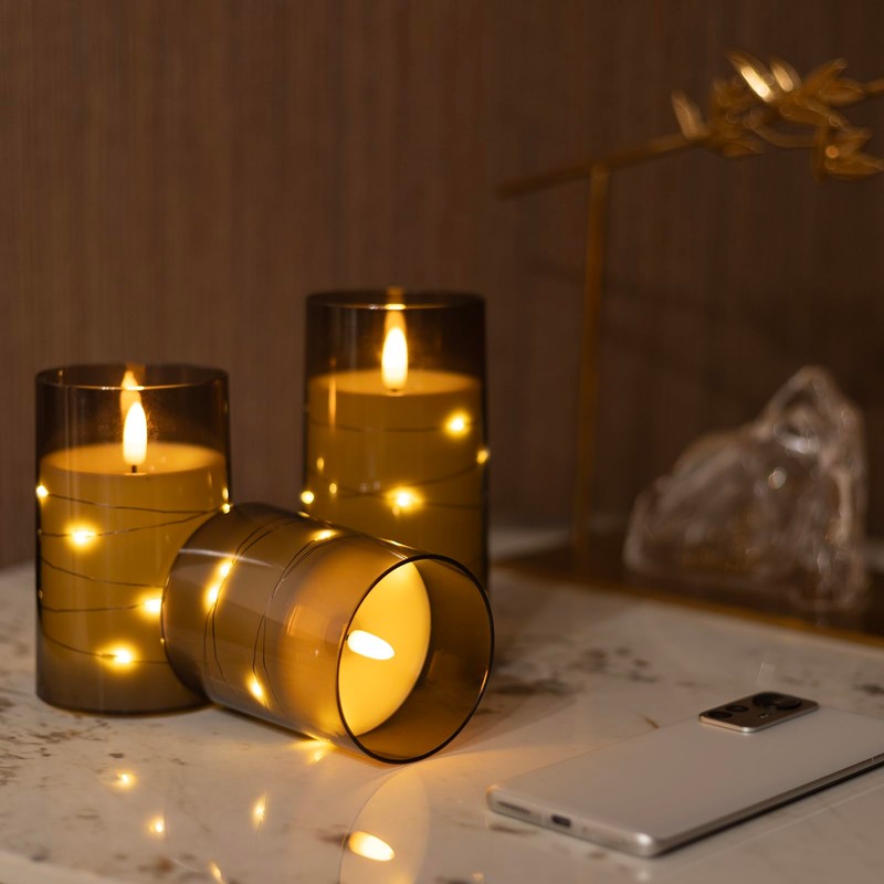 Flameless Candles with Timer - Battery Operated Candles with Remote,