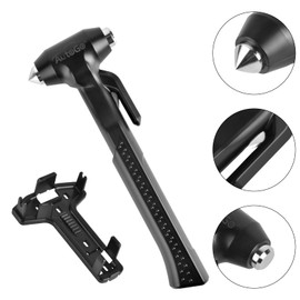 AutoGo 3-in-1 Emergency Hammer, Multi-functional 2-Way Car Glass Breaking, Escape Hammer, Rescue Hammer, Disaster Prevention Goods, Escape Hammer, Car Window Glass Breaking, Zinc Alloy, Hammer, Rust