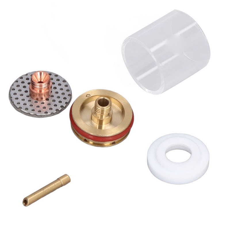 5Pcs/Set TIG Welding Torch Cup Brass Glass Cups Collet Nozzle