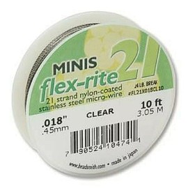 Beadsmith Flex-Rite Minis 21 Strand Beading Wire 10 ft  by Beadsmith