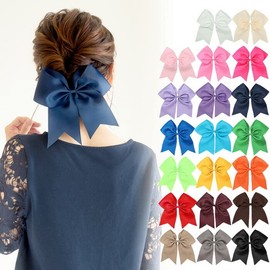 Me-Me Ribbon Hair Ornament, Elastic Sequins, Large Ribbon, Graduation Ceremonies, Recitals, Cheerleaders, Cheerleader Style, Big Ribbon, Durable Ribbon, Perfect for Ponytails, Dance Costume, Events,