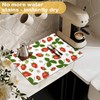 Stove Top Cover for Electric Stove，Christmas Kitchen Decor Red Strawberries