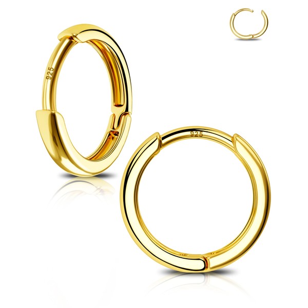 Jewseen Gold Septum Ring Knorpel Ohrring 20G Tragus Kreis 925