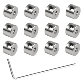 12pcs Set Screw Collars 2.05mm Bore Shaft Collars Screw Style, 7mm OD, 5mm Width, Landing Gear Collar Wheel Stopper for Automotive and Industrial Use
