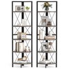 Giantex 5-Tier Corner Shelf, 63" Tall Corner Bookshelf, Freestanding Storage