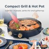 Joydeem Electric Grill with Shabu Shabu Hot Pot, Compact Korean