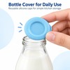 Silicone Bottle Caps for Compatible Glass Milk Bottles – 2-Piece
