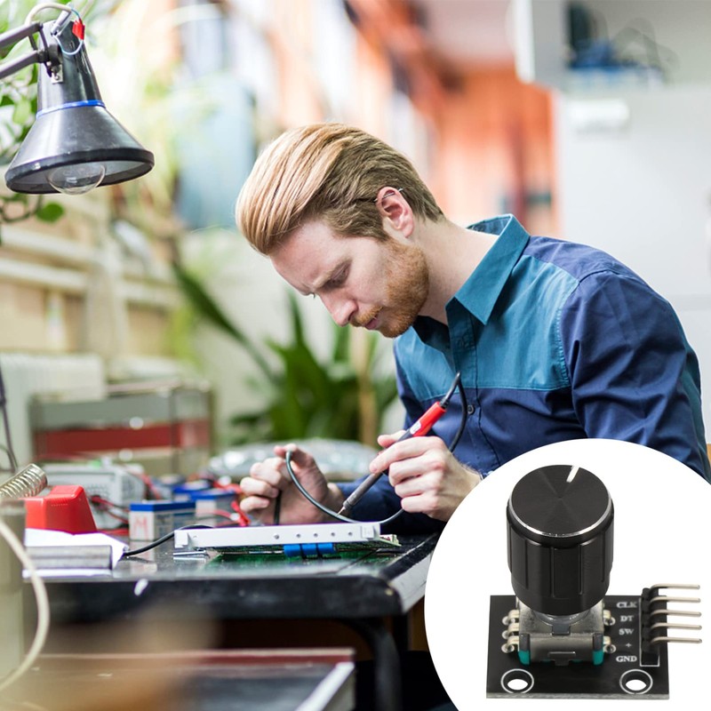 TEHAUX 5pcs Rotary Encoder Module Knob Incremental Encoder for Digital