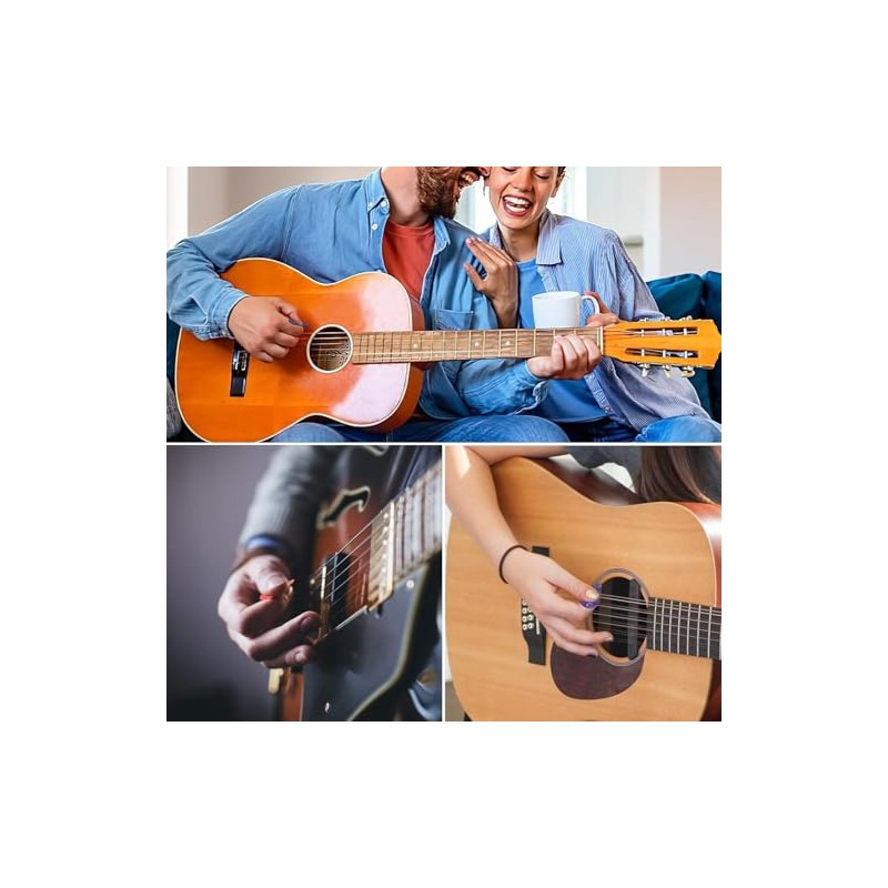 60pcs Púas para Guitarra, Accesorios para Guitarra, con Cejilla y