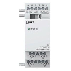 IDEC FL1F-M08C2R2 100-240V AC/DC Rated, 4 Points AC/DC Input, 4 Points Relay Output, Expansion I/O Module, SMARTRELAY