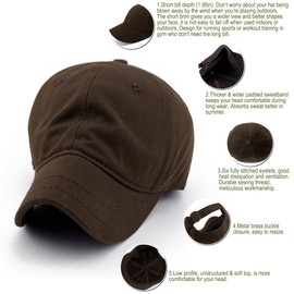 Masktide Fitted Hats for Men & Women - Short Bill, Fashionable Summer Caps - Brown Coffee