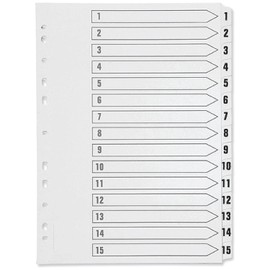 Q-Connect 1-15 Index Multi-punched Polypropylene White A4