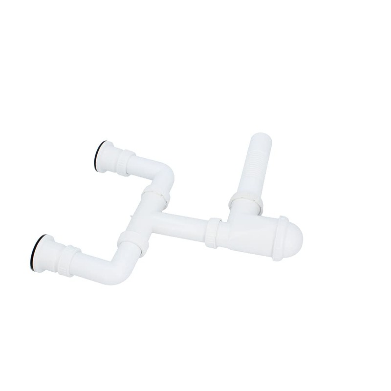 Double Siphon Diameter 50 mm for Double Sinks with Drain