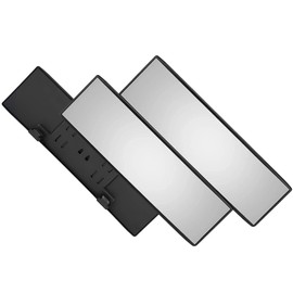 Verivue Universal Panoramic 12-Inch Rear View Mirror Pack of 2 | Anti-Glare Wide Angle Car Mirrors | Rearview Mirror Accessories for Baby Rear-Facing, Clear Panoramic Convex Mirrors for Cars and SUVs