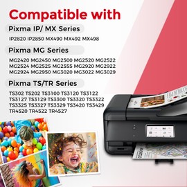 Ubinki 243XL 244XL Compatible Ink Cartridge Replacement for Canon 243 244 XL PG-243 CL-244 Ink to MG2522 MG2922 TR4520 TR4522 TS3322 TS3122 TS202 MX490 MX492 Printers (Black Color，2-Pack)