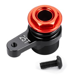 QUE-T 1X Aluminium Servo Arm for Losi 1/18 Mini LMT 4WD Upgrade Parts (Black&Red)