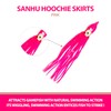 3-1/2" Squid Skirts Lures, 40 Packs Pink Soft Plastic for