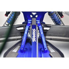 GPM Upgrades Aluminum 7075-T6 Rear Chassis Brace for 1/8 4WD Sledge Monster Truck (95076-4) RC Cars (Blue)