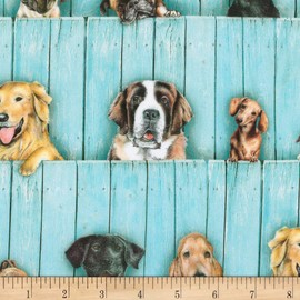 Kaufman Whiskers & Tails Dogs Sweet, Quilting Fabric by the Yard