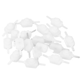 PATIKIL Latching Push Button Switch, 20 Pcs Straight Pin On/Off Self-Lock DC 30V 1A Micro Control Switch for Flashlight Light Lamp Wall Outlet DIY, White