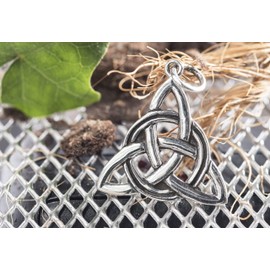 WINDALF Celtic Jewellery ALECIA Pendant 2.5 cm Celtic Knot Trinity Power Jewellery 925 Sterling Silver, Fabric