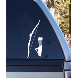 AK Stickers Bow and Arrows - Vinyl Decal Outdoor Weatherproof - Black, (A) X-Small: 3"