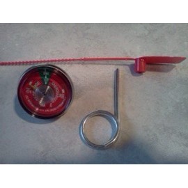 100 psi. Pressure Gauge, Seal & Pull Pin for Water Pressure Fire Extinguishers