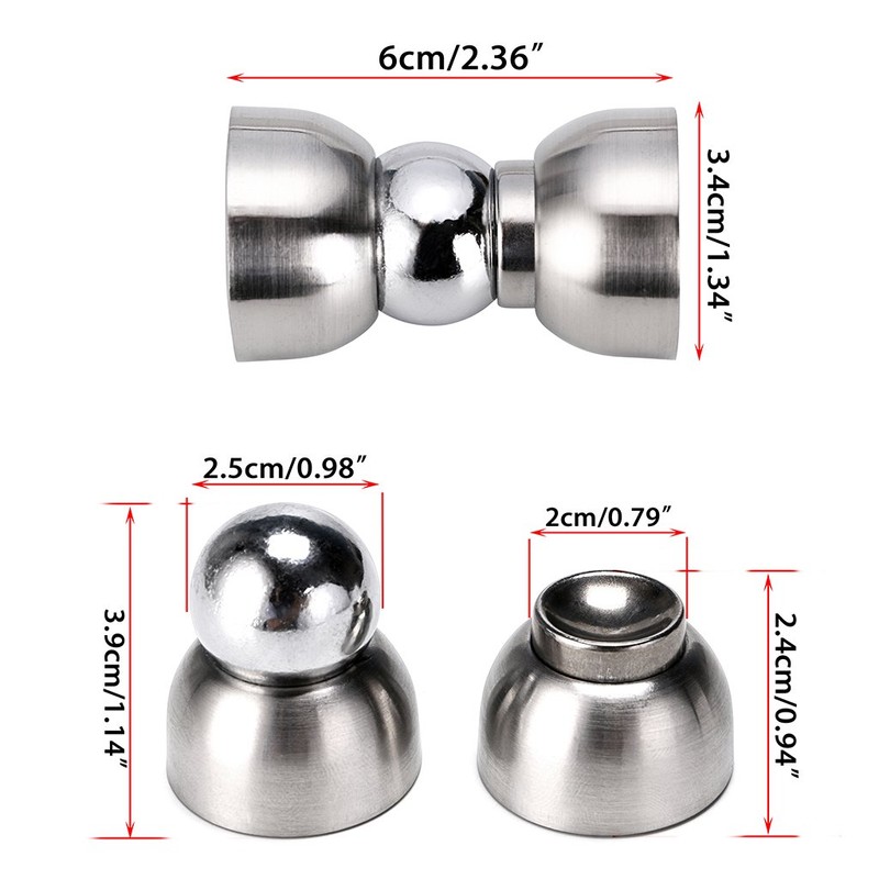 Sumnacon Powerful Magnetic Doorstop - 2 Pcs Stainless Steel Mini