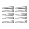 10pcs Fish Bone Tweezers Stainless Steel Flat Tip Hair Tweezers