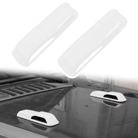 Barong for 2018-2025 Jeep Wrangler JL JLU Sports Sahara Freedom Rubicon Unlimited Gladiator JT Exterior Accessories Engine Hood Hinge Cover Decorations Trim - White