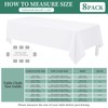 8 Pack Rectangle Tablecloth 60 x 102 inch White Polyester