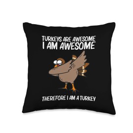 Cool Turkey Design For Men Women Forest Wild Animal Lovers Throw Pillow