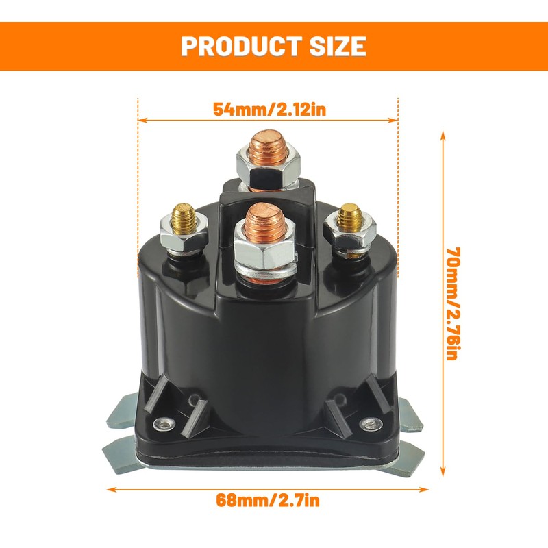 HUAREW Dump Trailer Solenoid 12V 4 Terminal 100 Amp Intermittent