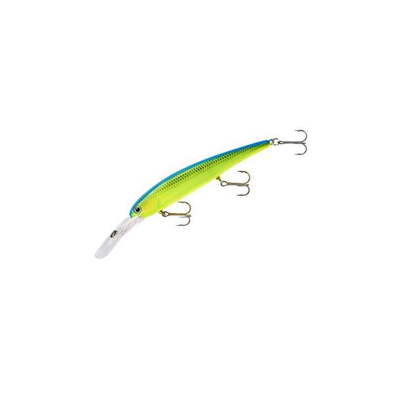 BANDIT LURES BDTWBD236 Walleye Deep Trolling Plug 4.75", 5/8oz Chartreuse/Blue