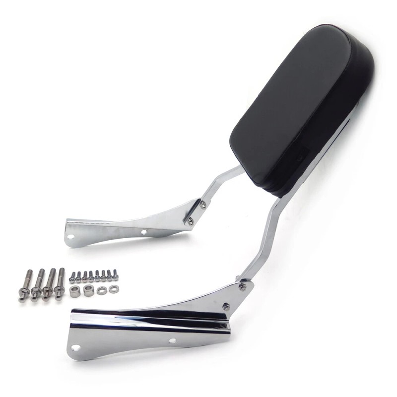 HONGK Chrome Flame Backrest Sissy Bar For 2001-2006 Honda Shadow