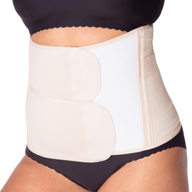 Belly Bandit Luxe Postpartum Belly Wrap - Post Pregnancy Belly Band with Five Levels of Targeted Compression for the Perfect Cinch - Postpartum Essentials, Nude, Small