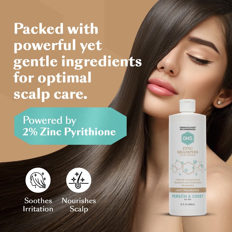 DHS Zinc Shampoo – Dandruff Shampoo – for Flaky and