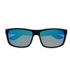 CAT 8018 Men's Polarized Rectangular Sunglasses, Rubberized Matte Navy, 61