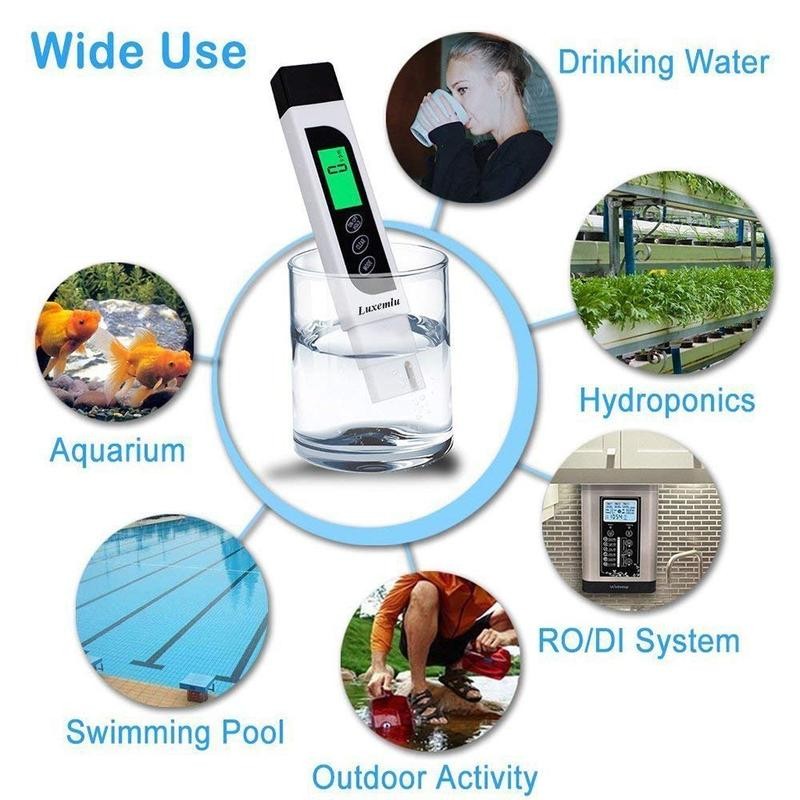 TDS Meter Digital Water Tester, Professional 3-in-1 TDS, Temperature and