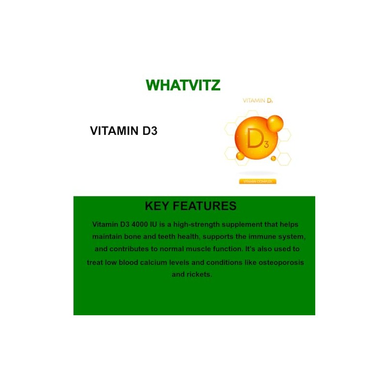 Vitamin D3 4000IU HIGH Strength 120 Tablets