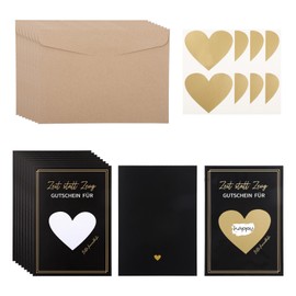 8 Sets of Vouchers to Fill Yourself, Time Instead of Stuff Voucher with Scratch Stickers and Envelopes, Vouchers to Fill Yourself, Scratch Cards to Write Yourself for Birthday, Wedding Party