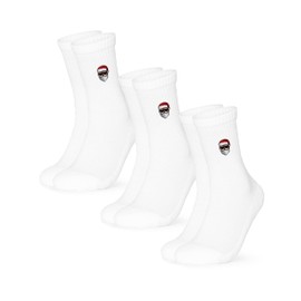 Occulto Women's & Men's Christmas Tennis Socks Pack of 3 (Model: Claus), Bad Santa