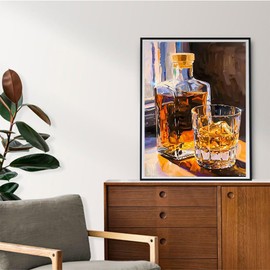 BRTITA 5D Wine on The Table Diamond Painting Kits for Adults DIY Wine Diamond Art Kits for Beginner Full Drill Diamonds Painting Gem Art for Gift Wall Decor 12x16in / 30x40cm