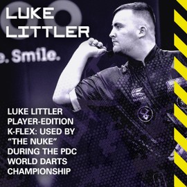 TARGET Darts Luke Littler K Flex Flights and Shaft System, No.6 Intermediate (26mm) Pack of 3 Kflex All in One Flights, Player Edition Darts Accessories | K-Flex No 6 Flight & Intermediate Dart Stem