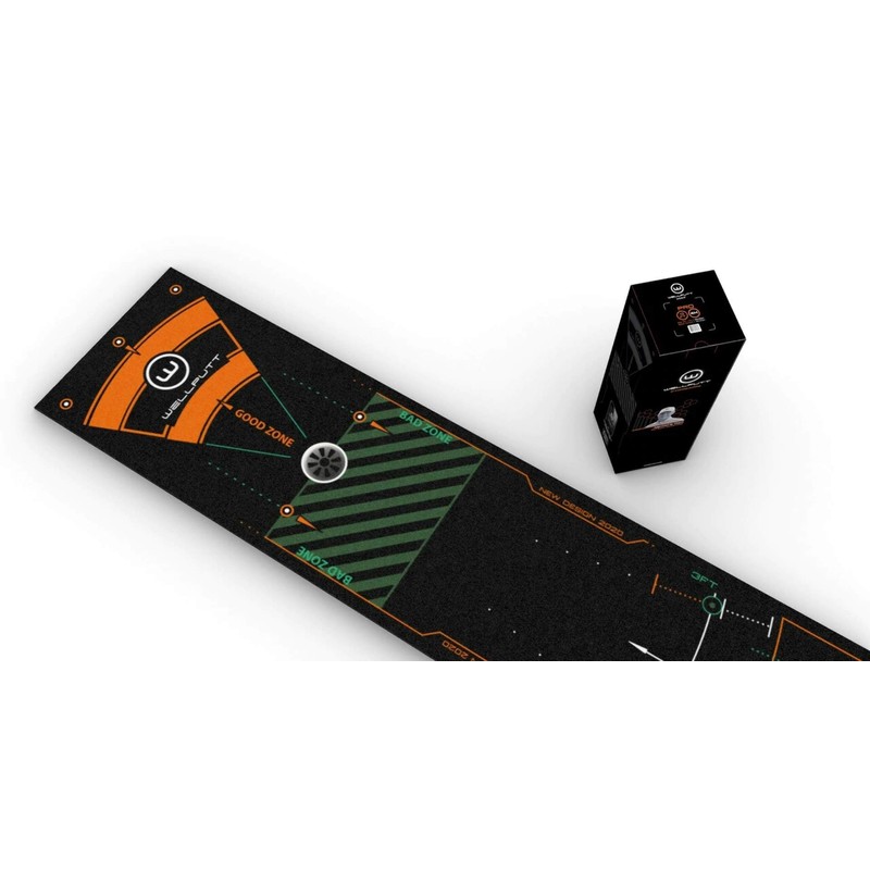 WELLPUTT - 13ft Golf Putting Training Mat - Black