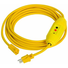 Tower Manufacturing 30338052-01 25' Length, 15 amp In-Line GFCI Cord Set With Auto Reset And Single Connectors